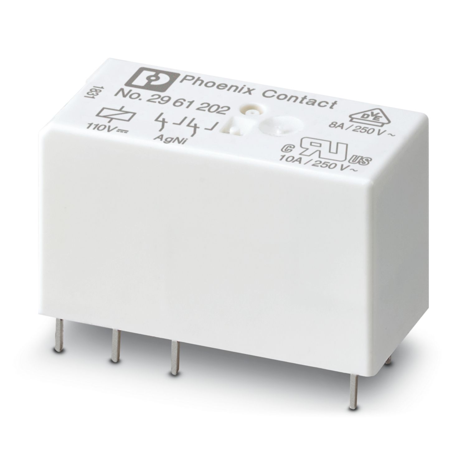 Phoenix Contact PCB Mount Power Relay, 110V dc Coil, 10mA Switching Current, DPDT
