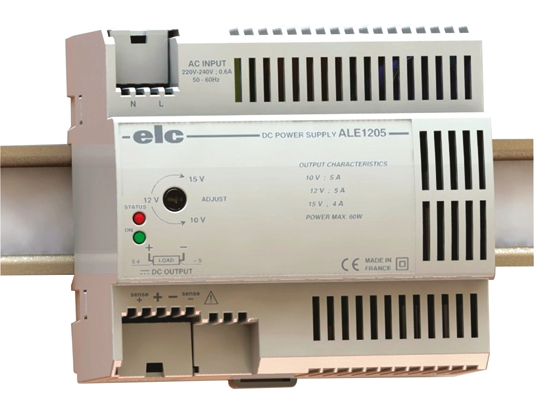 ELC ALE Switched Mode DIN Rail Power Supply, 230V ac ac Input, 12V dc dc Output, 5A Output, 60W