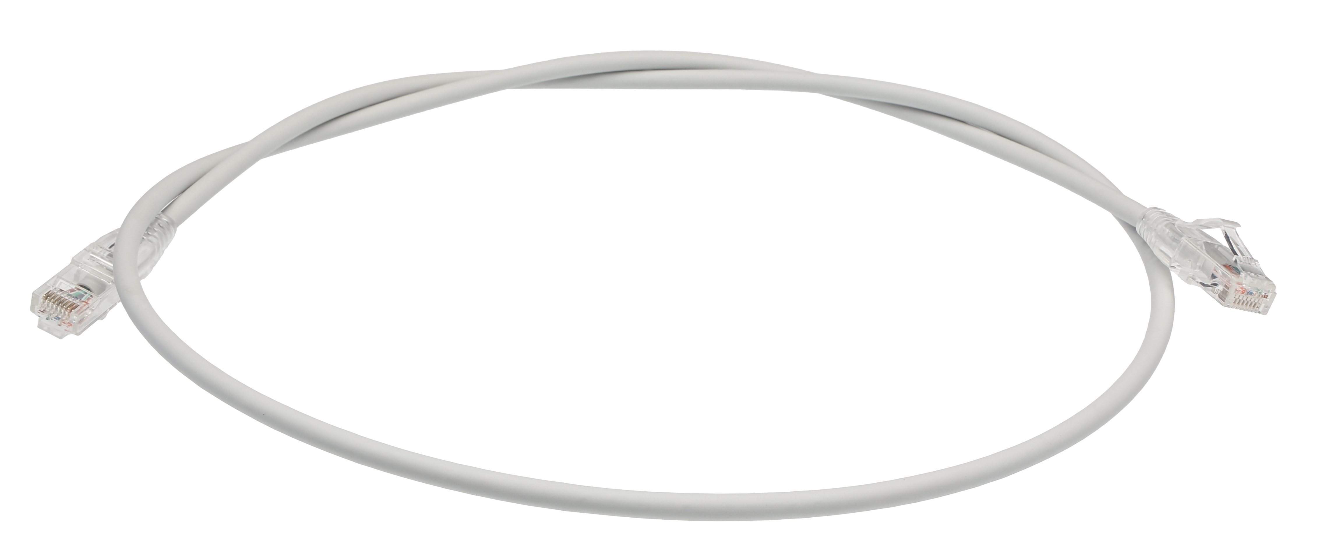 HellermannTyton Connectivity, 1m Cat6, Grey RJ45 to Male RJ45 Male, U/UTP Shielded, Terminated PVC Sheath