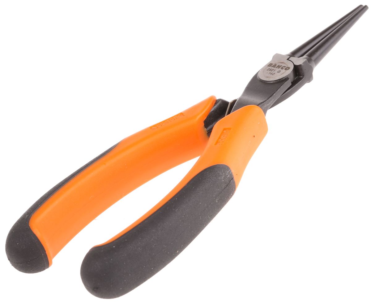 Bahco Round Nose Pliers, 140 mm Overall, 37mm Jaw