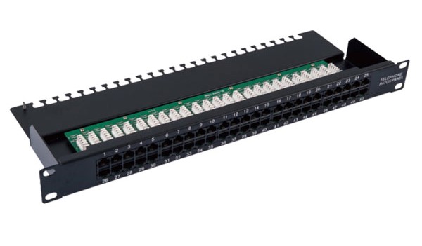 RS PRO Cat3 50 Port RJ Patch Panel UTP 1U Black