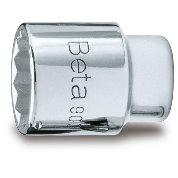 BETA 1/4 in Drive 3/8in Bi-Hexagon, 12 point, 22 mm Overall Length