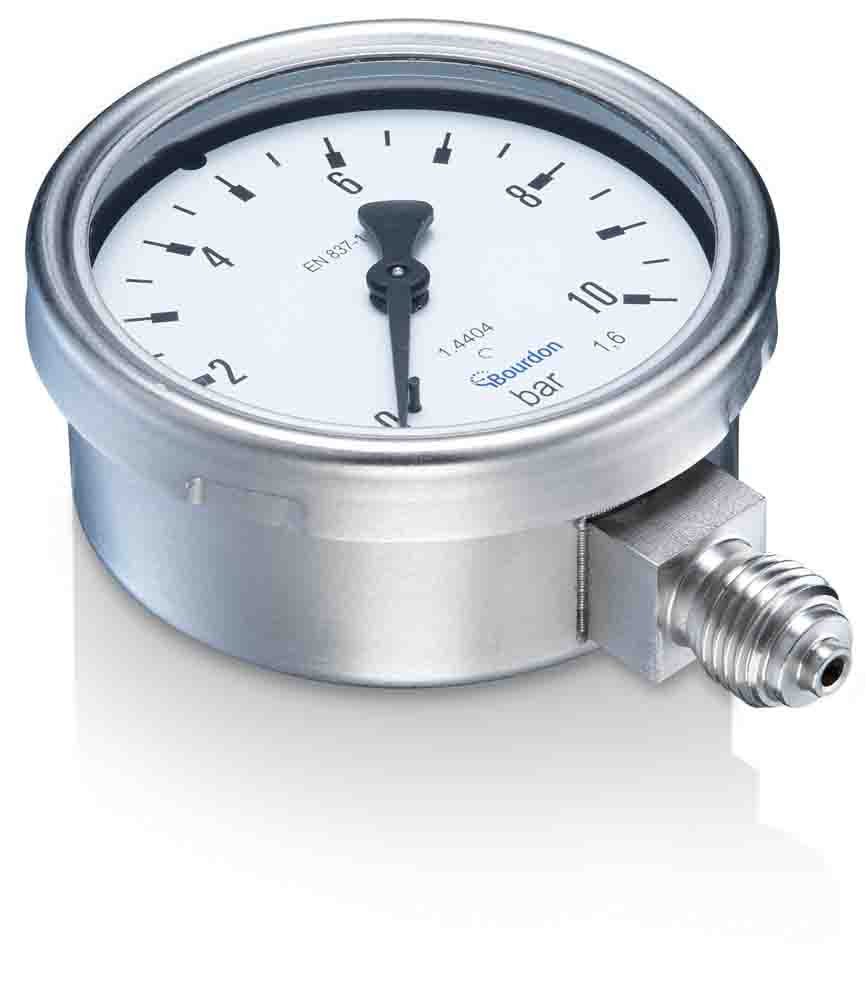 Bourdon G 1/4 Analogue Pressure Gauge 3bar Bottom Entry 69mm Outside Diameter