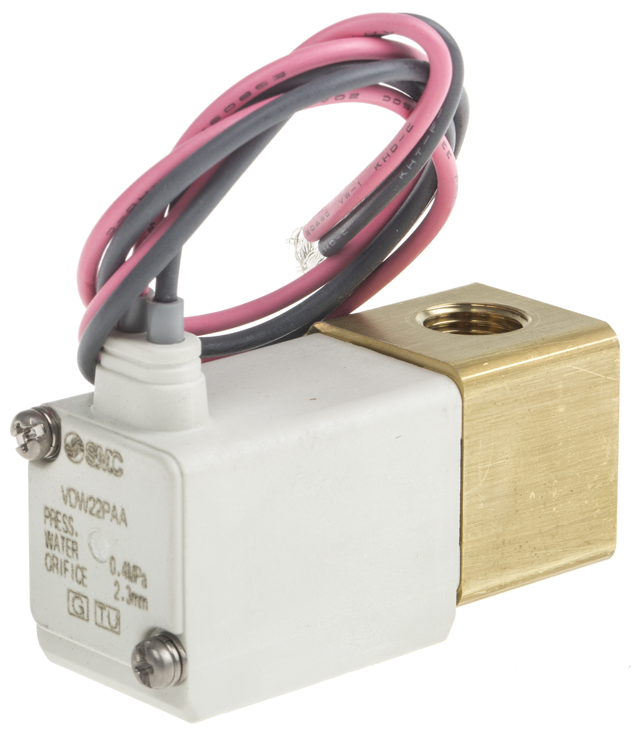 SMC 2/2 Pneumatic Solenoid Valve - Solenoid/Spring G 1/8 VDW Series 24V dc