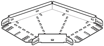 Legrand Heavy Duty 90° Flat Bend Hot Dip Galvanised Steel Cable Tray Accessory, 100 mm Width, 50mm Depth