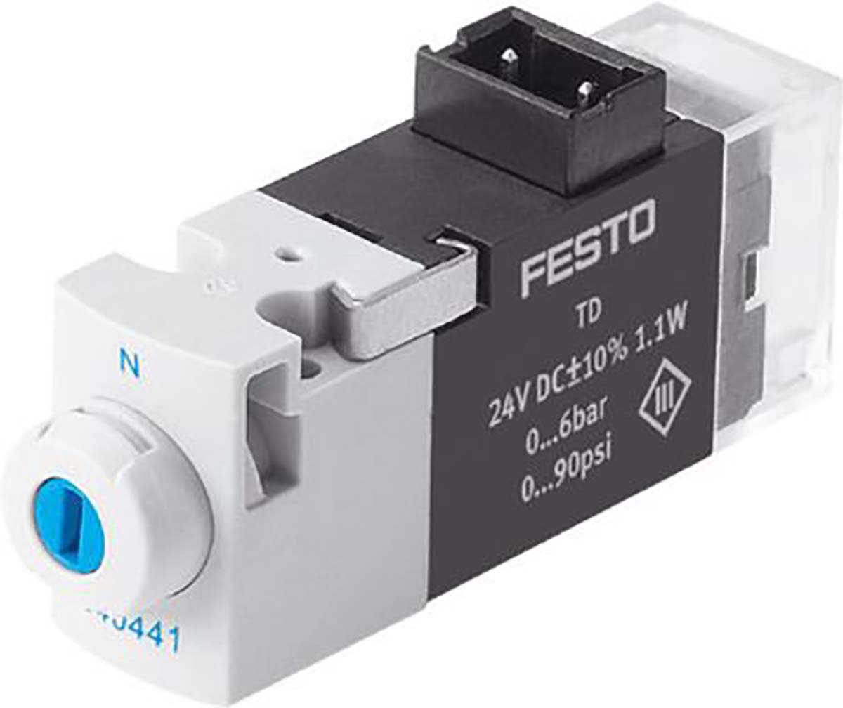 Festo 3/2 Closed, Monostable Pneumatic Solenoid/Pilot-Operated Control Valve - Electrical MHA1 Series, 540444