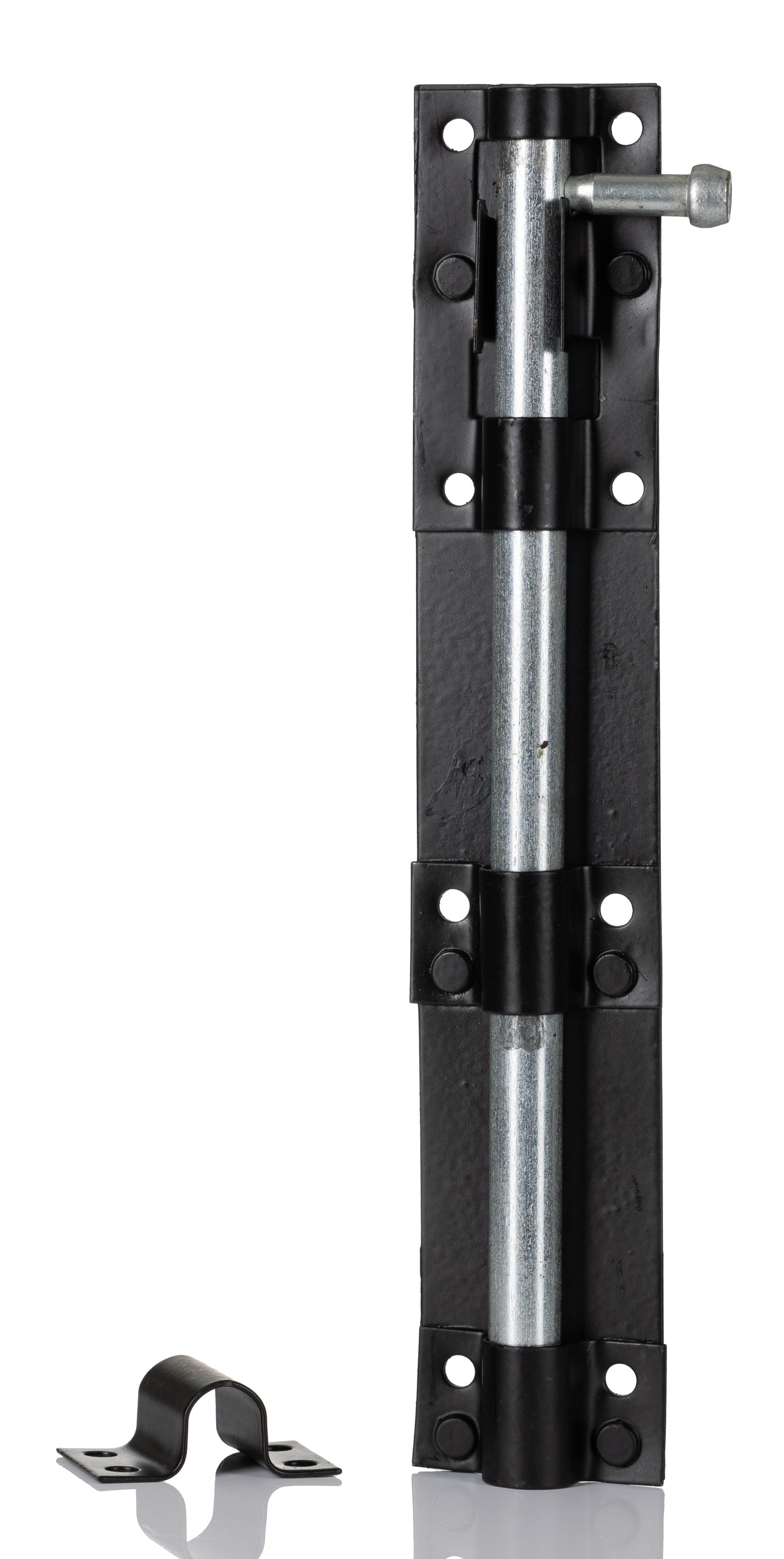 RS PRO Steel Black Powder Coating Door Bolt