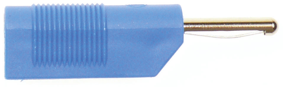 Hirschmann Test & Measurement Blue Male Banana Plug, 4 mm Connector, Screw Termination, 30A, 60V dc, Nickel Plating