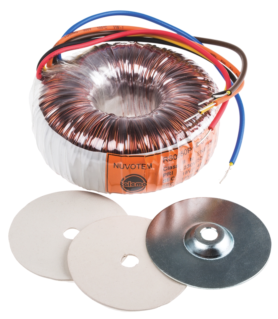 Nuvotem Talema 230V ac, 2 x 18V ac Toroidal Transformer, 50VA 2 Output