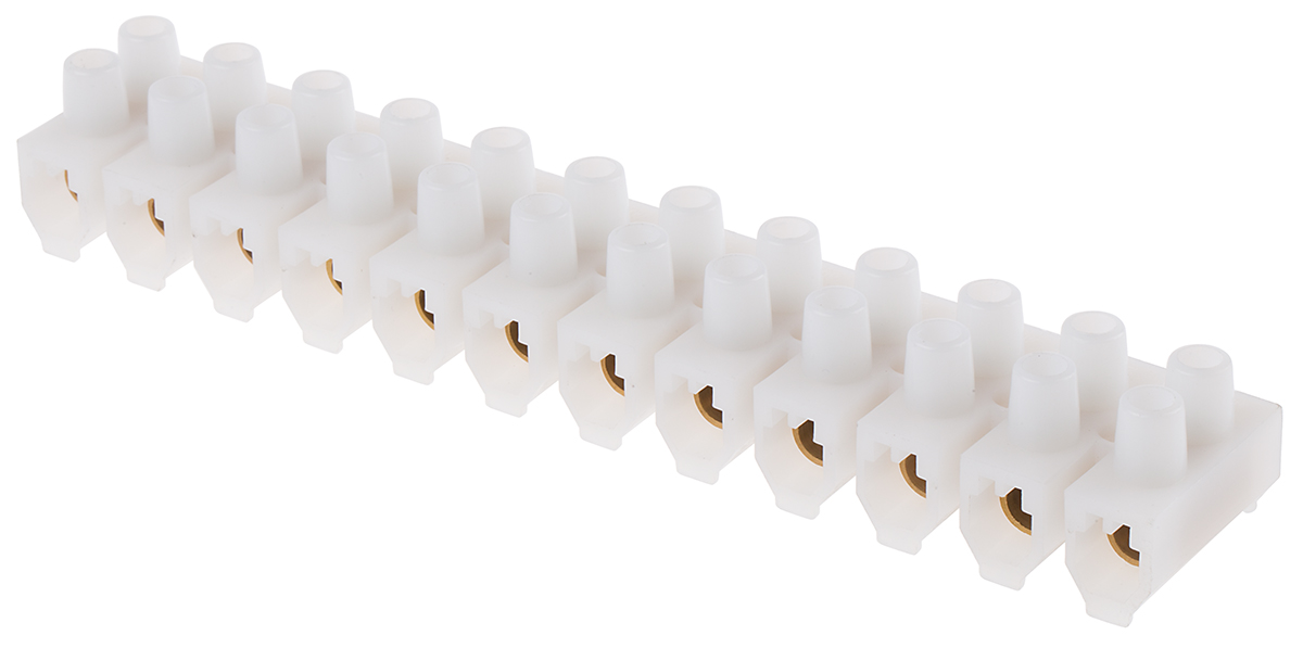 RS PRO Non-Fused Terminal Block, 12-Way, 60 → 101A, 4 AWG Wire, Screw Down Termination