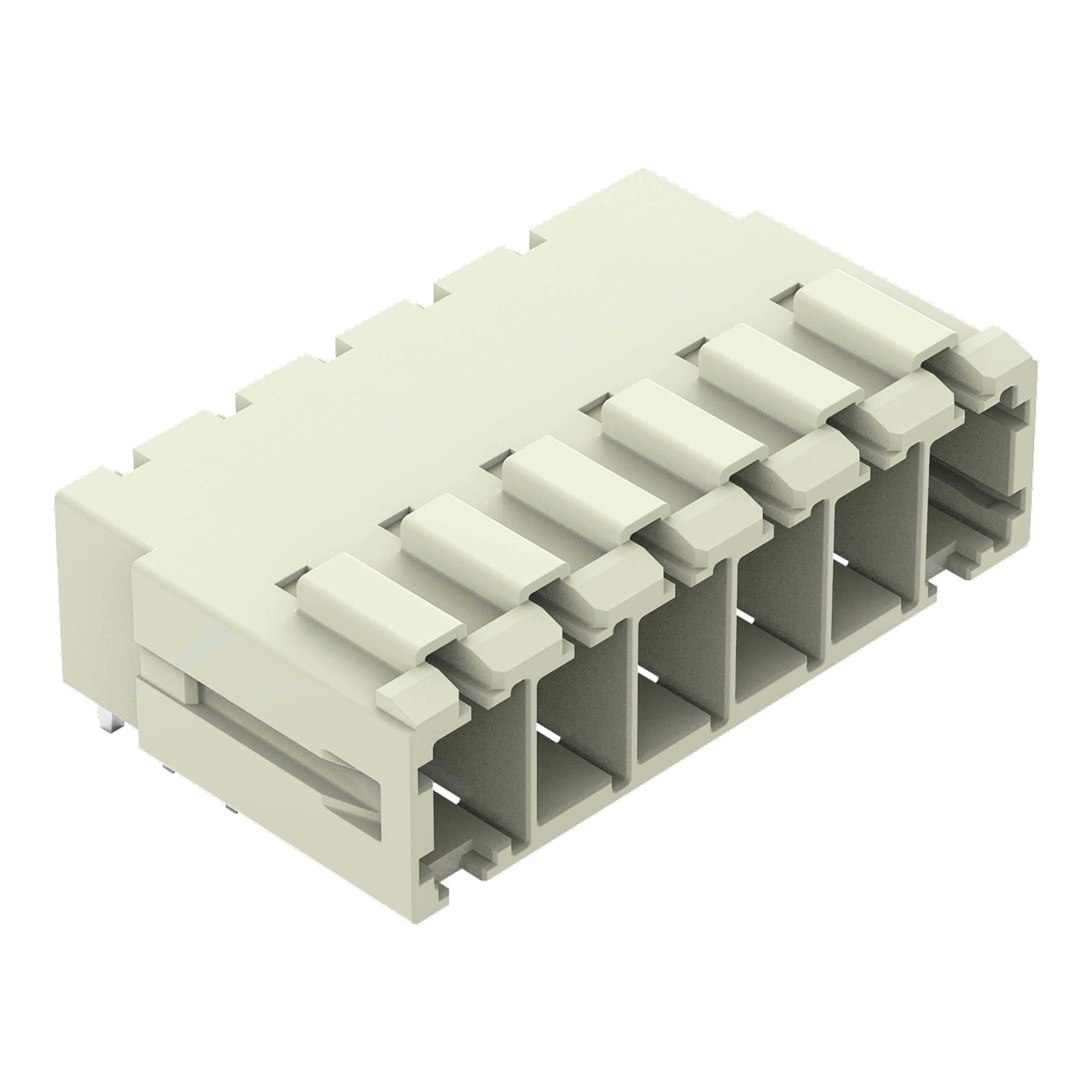 WAGO 831 Series Angled PCB PCB Header, 6 Contact(s), 7.62 mm Pitch, 1 Row, Shrouded