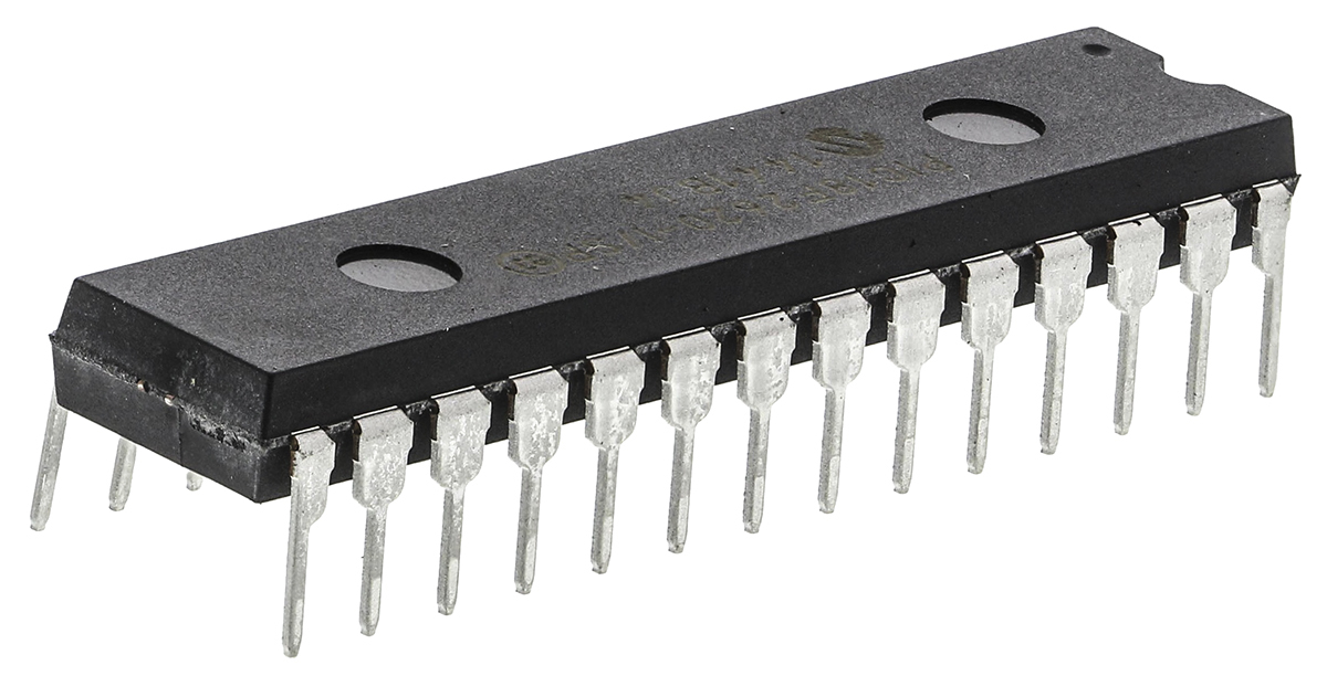 Microchip, 8 bit PIC, PIC18F2620 Microcontroller, 48 MHz, 64kB FLASH, 28-Pin SPDIP