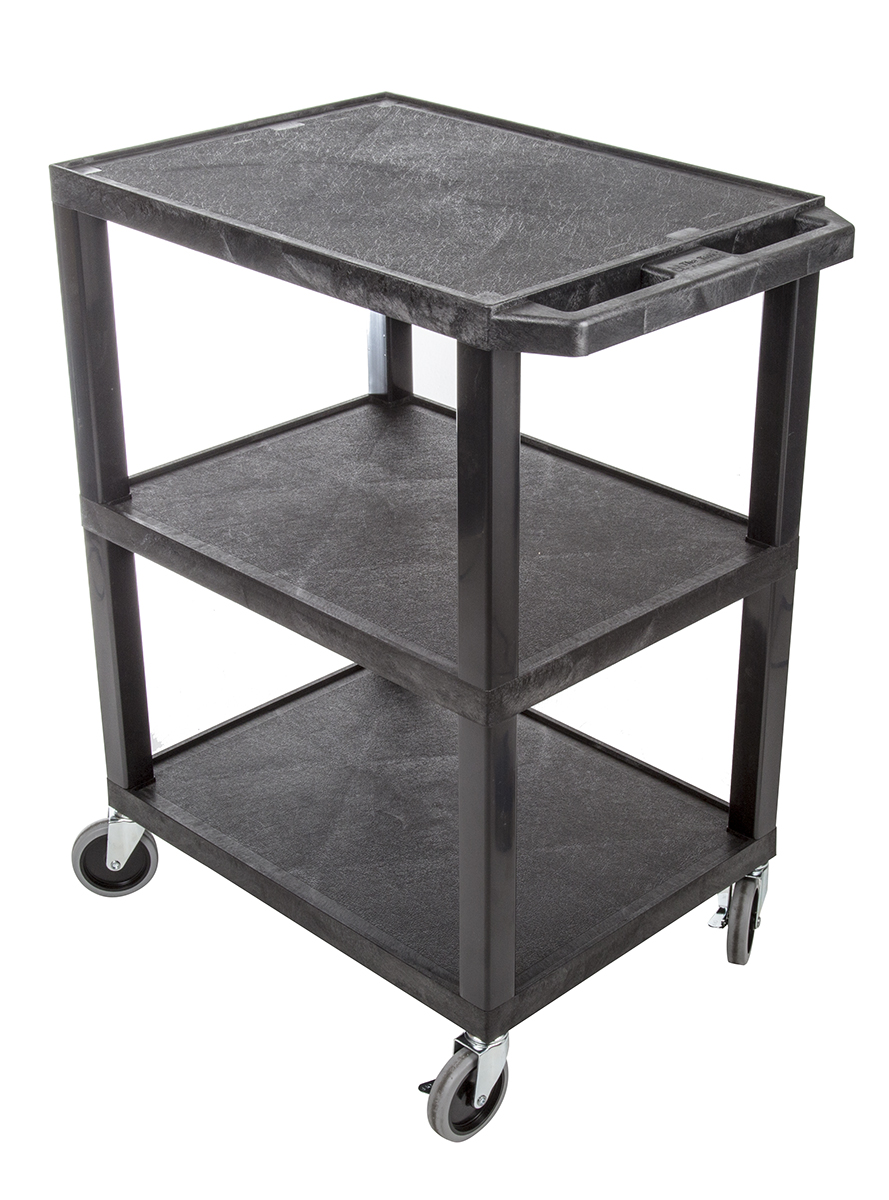 RS PRO 3 Shelf PE Trolley, 610 x 460mm, 150kg Load