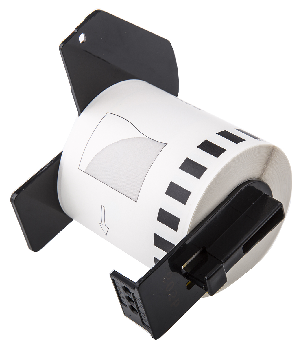 Brother Yellow Label Roll, 62mm Width, 1 Roll Qty