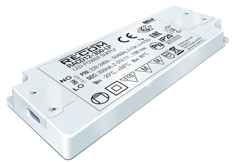 Recom LED Driver, 2 → 24V dc Output, 12W Output, 500mA Output, Constant Current