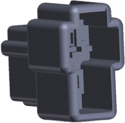 TE Connectivity, FASTON .250 2 Way Nylon Crimp Terminal Housing, Black