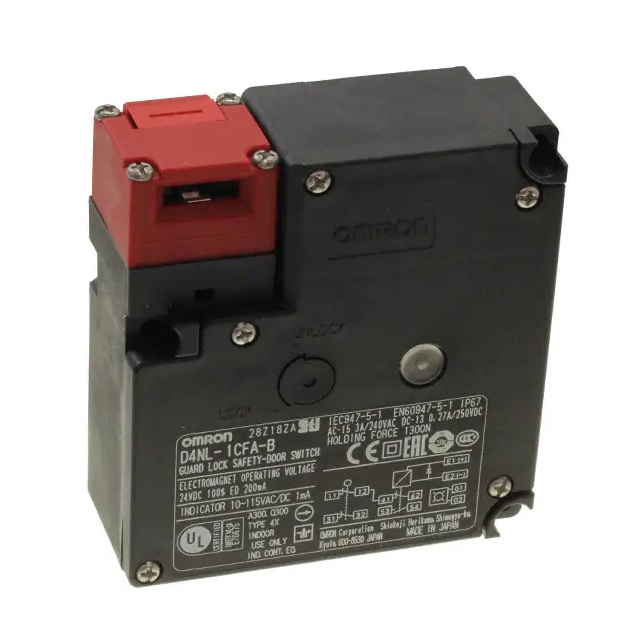 Omron D4NL Series Solenoid Interlock Switch, Power to Unlock, 24V dc, 2NC + 1NC/1NO