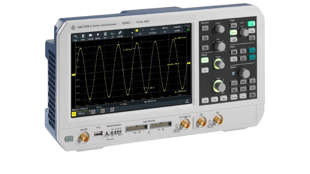 Rohde & Schwarz RTB2 Series, 300MHz Bench Oscilloscope, 4 Analogue Channels
