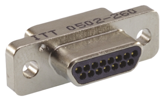 ITT Cannon MDM 51 Way Panel Mount D-sub Connector Plug, 1.27mm Pitch