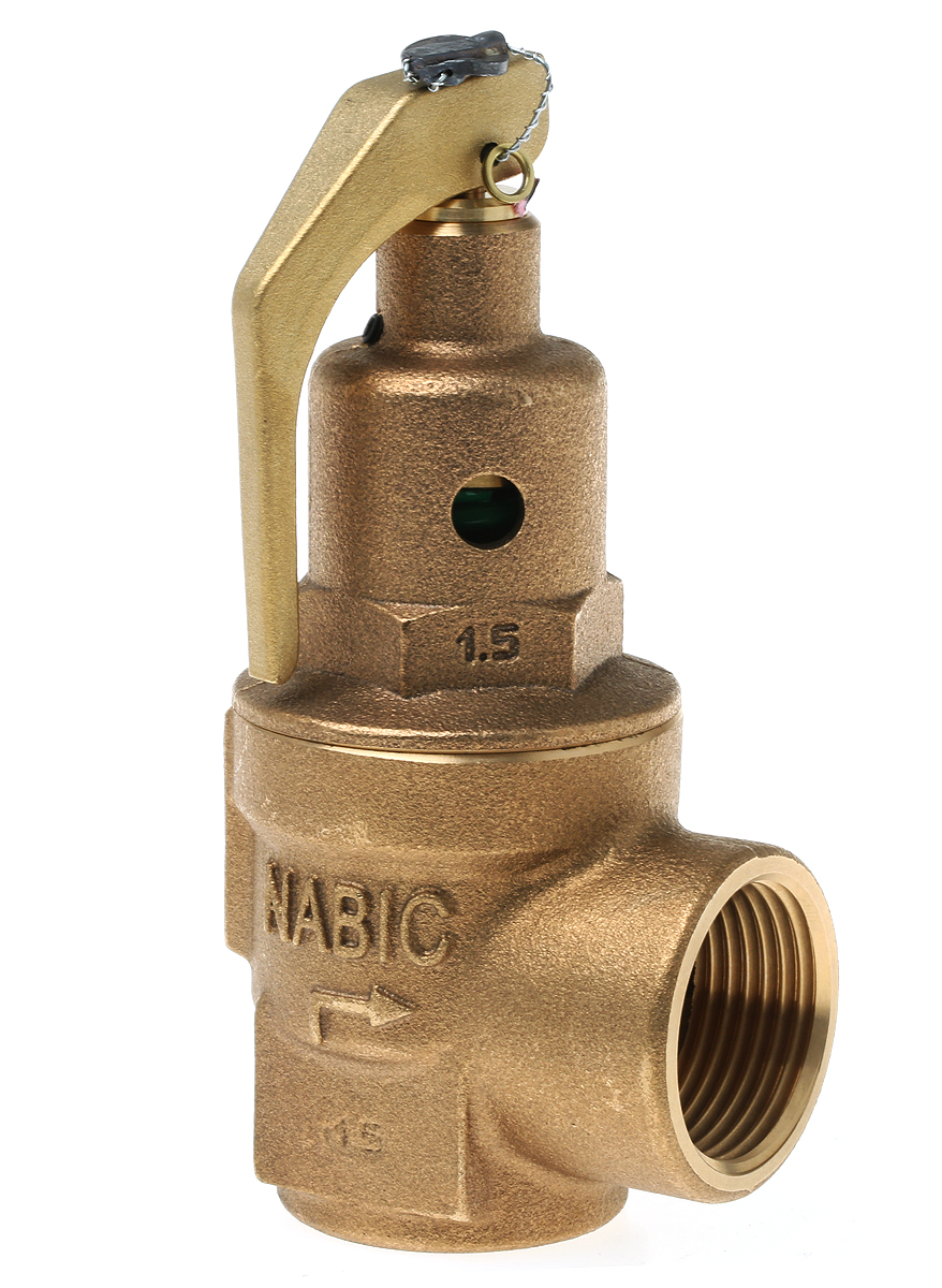 Nabic Valve Safety Products 3bar Pressure Relief Valve With Female BSP 1 in BSP Female Connection and a BSP 1 Exhaust