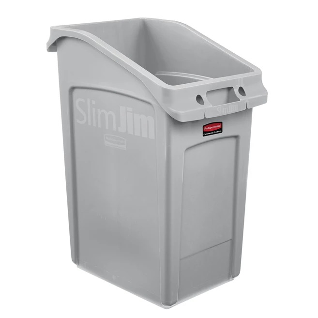 Rubbermaid Commercial Products Slim Jim 23gal Grey Resin Waste Bin