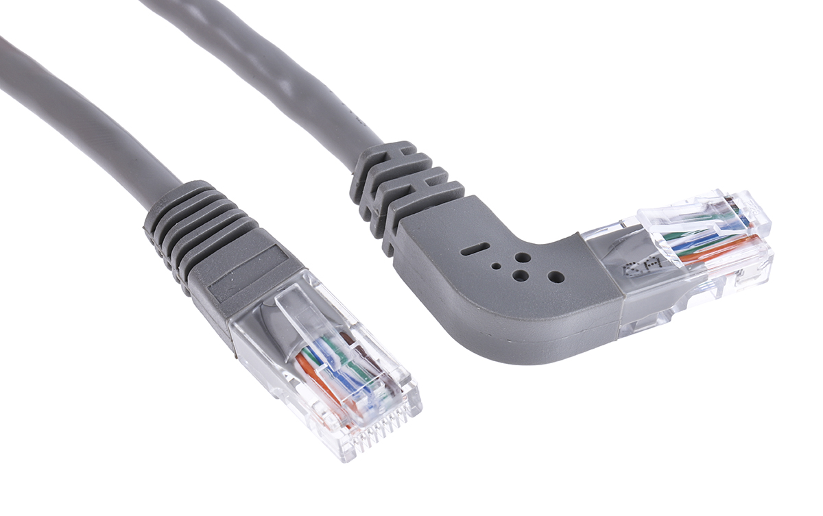 RS PRO, 2m Cat5e, Grey RJ45 to Male RJ45 Male, U/UTP Unshielded, Terminated PVC Sheath