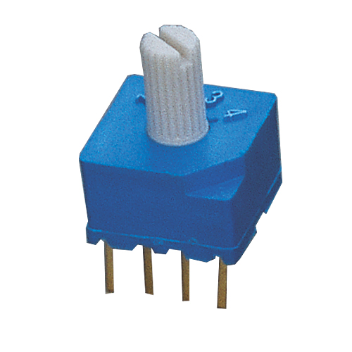 Nidec Components S-2050, 4 Position, BCD SP4T Rotary Selector Switch, 100 mA, Pin