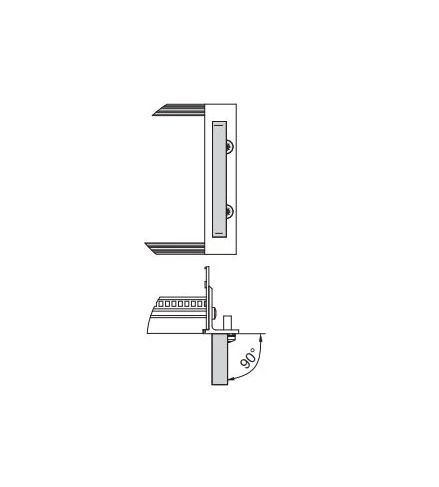 nVent SCHROFF Guide Rail Front Handle for Use with Subracks, 4U