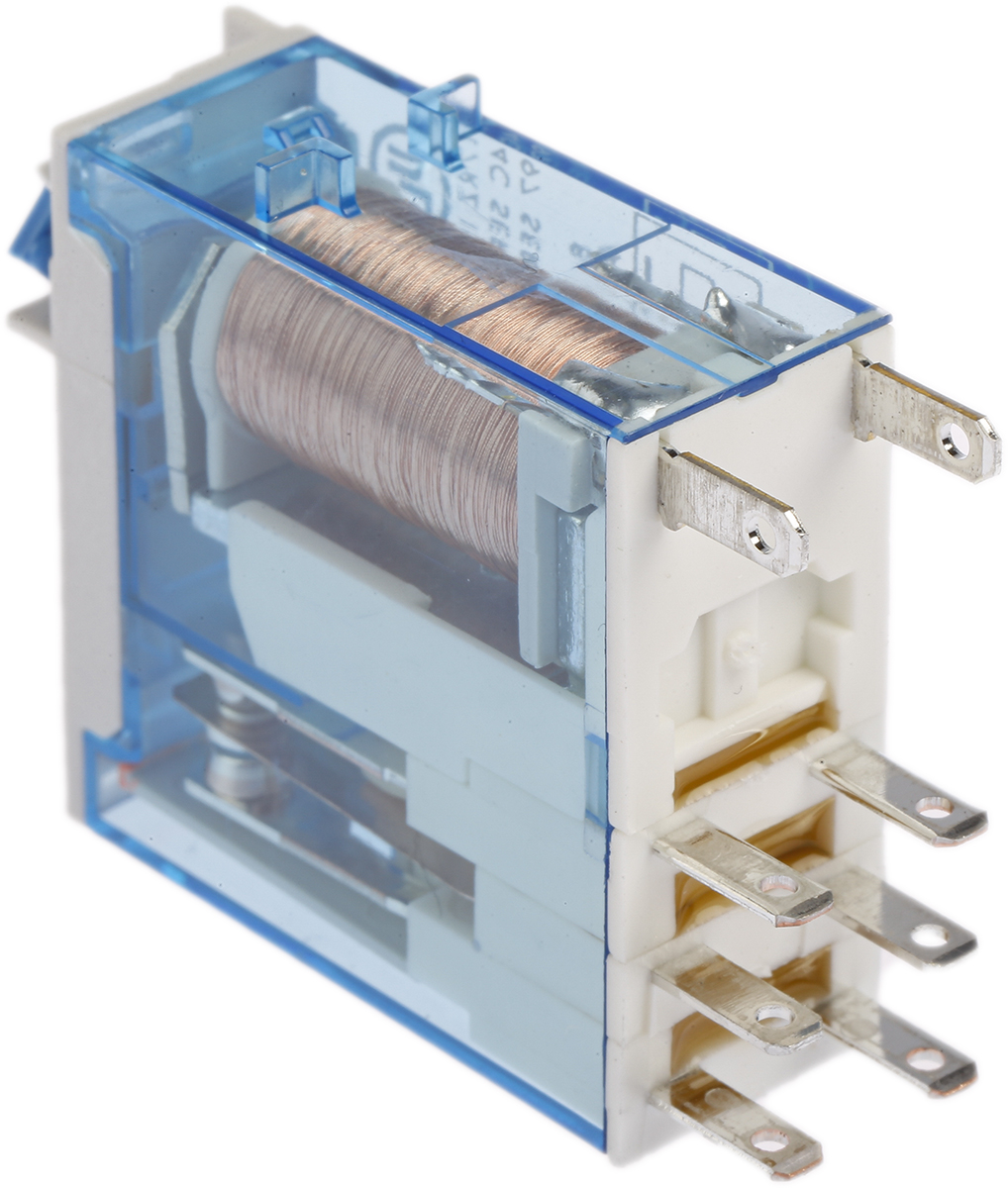 Finder Plug In Power Relay, 12V dc Coil, 8A Switching Current, DPDT