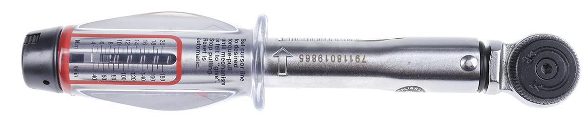 Norbar Torque Tools Click Torque Wrench, 4 → 20Nm, 1/4 in Drive, Square Drive - RS Calibrated