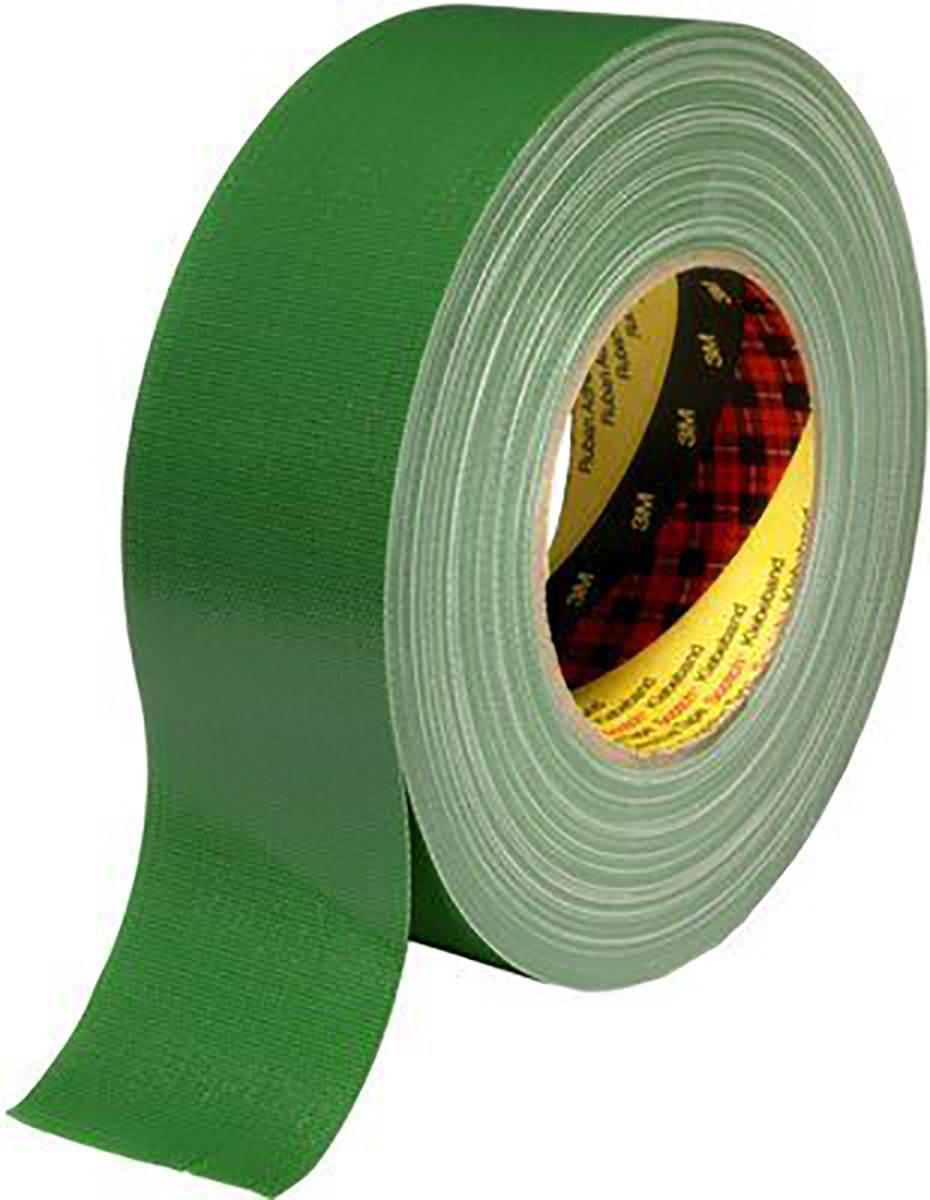 3M Scotch 389 Duct Tape, 50m x 50mm, Green, PE Coated Finish