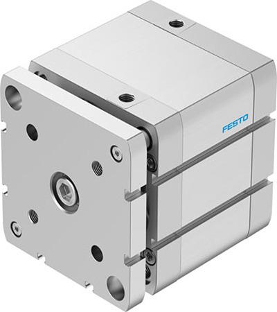 Festo Pneumatic Compact Cylinder - 554291 100 mm Bore, 40 mm ADNGF-100-40-P-A Series, Double Acting Acting