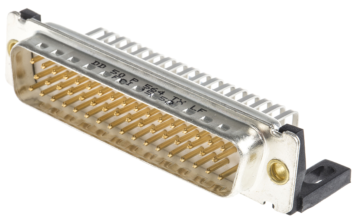 Amphenol Communications Solutions 50 Way Right Angle Through Hole D-sub Connector Plug, 2.76mm Pitch