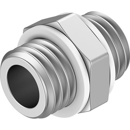 Festo NPFC Series Nipple, G 1/4 to G 1/4, Threaded Connection Style, NPFC-DS-G14-G14-M