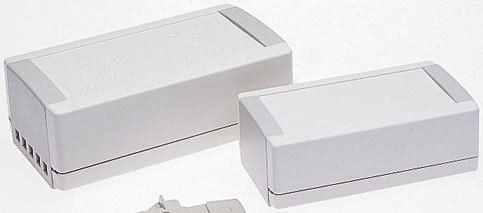 OKW Toptec Series Grey ABS Enclosure, IP40, White Lid, 194 x 115 x 68mm