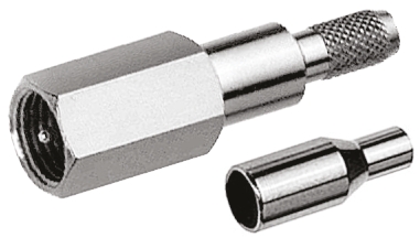 Telegartner, Plug Cable Mount FME Connector, 50Ω, Crimp Termination, Straight Body