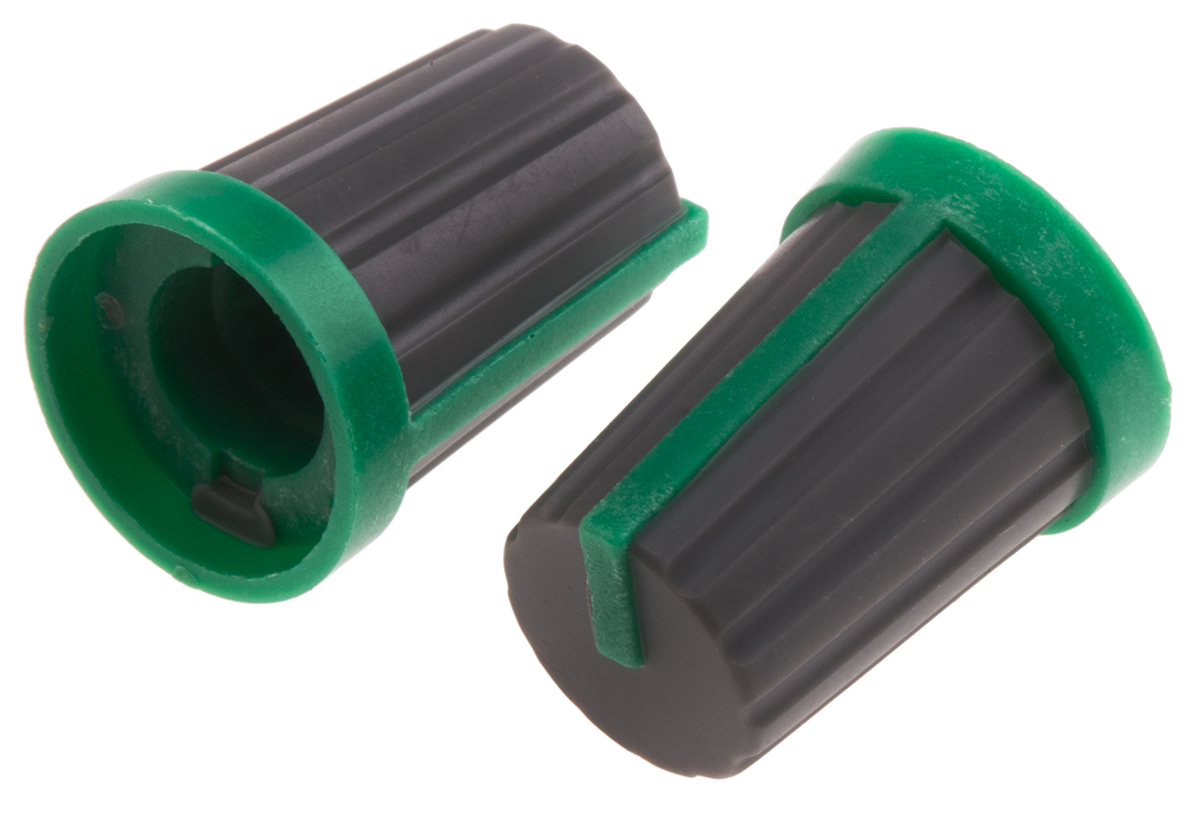 RS PRO 13mm Grey Potentiometer Knob for 6mm Shaft Splined