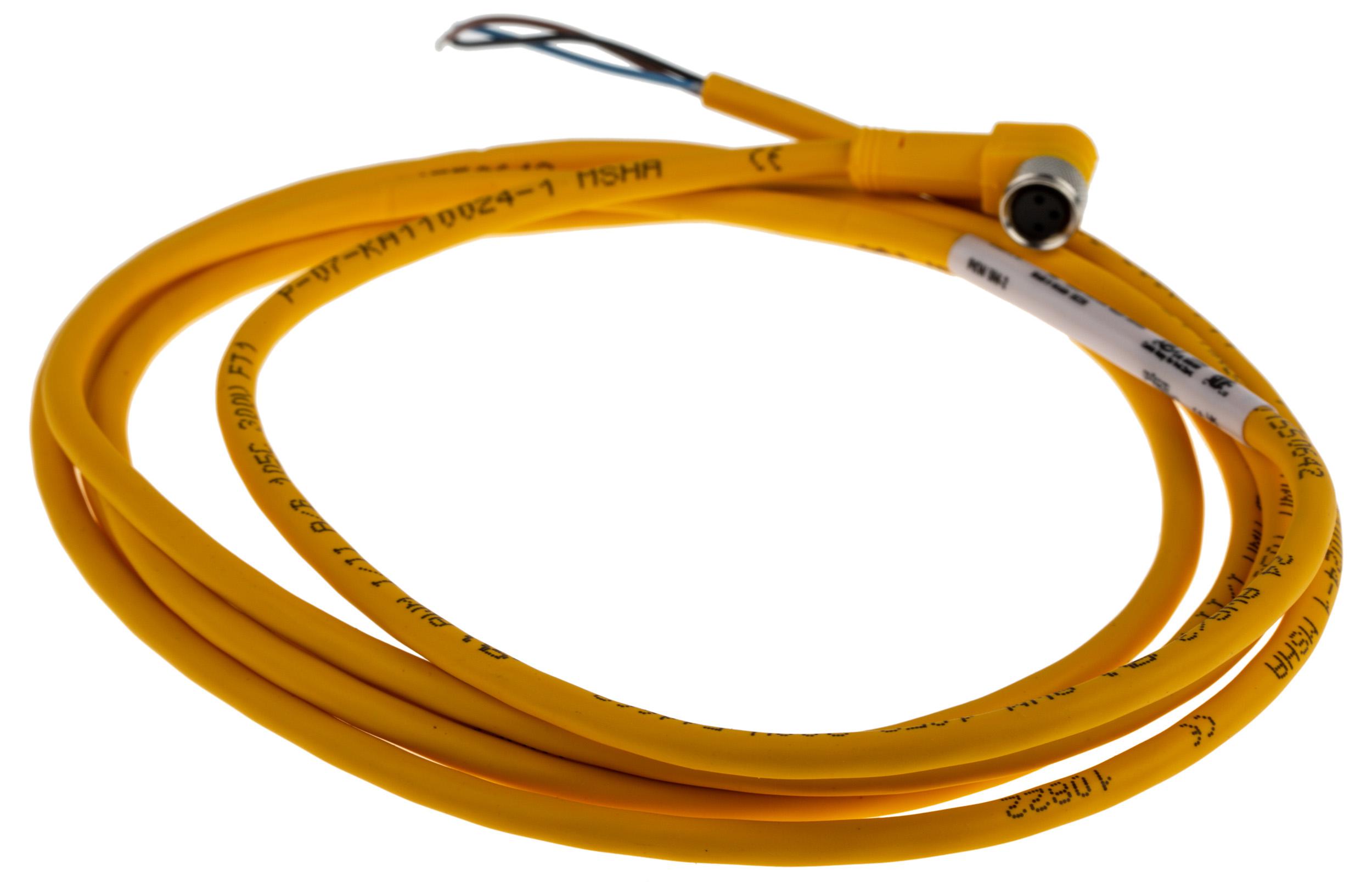 Turck Female 3 way M8 to Free End Sensor Actuator Cable, 2 m