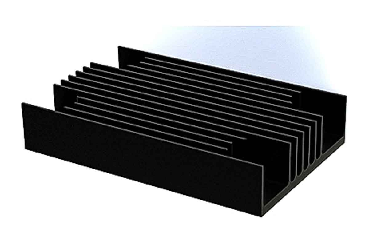 SPREADFAST Heatsink, 1/4 Brick DC/DC Converter, 58 x 37 x 11mm