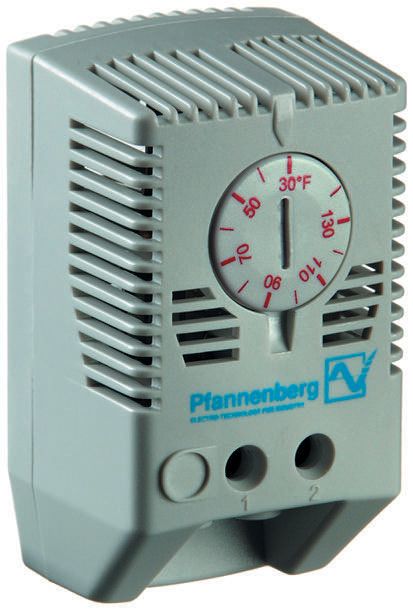 Pfannenberg FLZ NC Enclosure Thermostat, 240 V ac, +32 → +140 °F