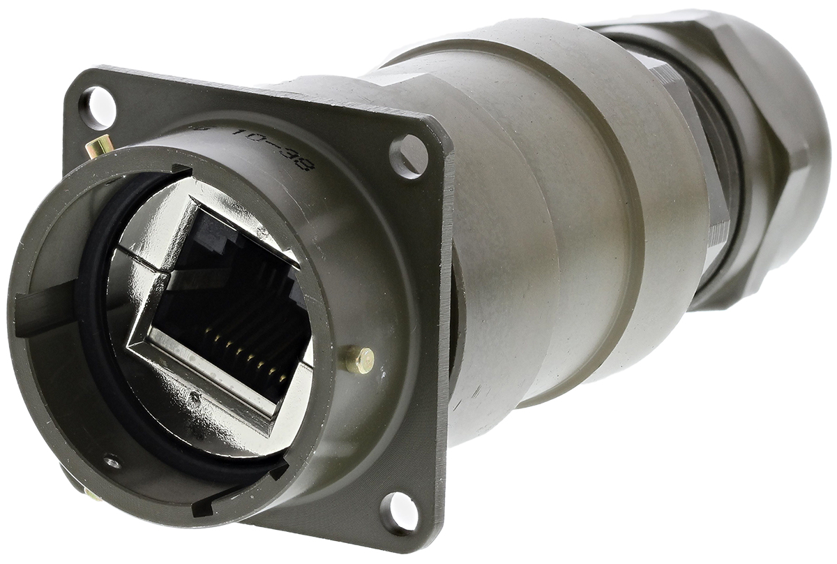 Amphenol Socapex RJF Series Female RJ45 Connector, Panel Mount, Cat5e Straight 1 Port 8 -Way