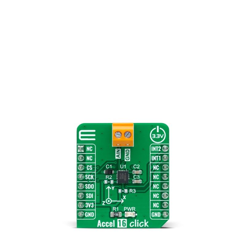 MikroElektronika Accel 16 Click Accelerometer Add On Board for ADXL363 mikroBUS Socket