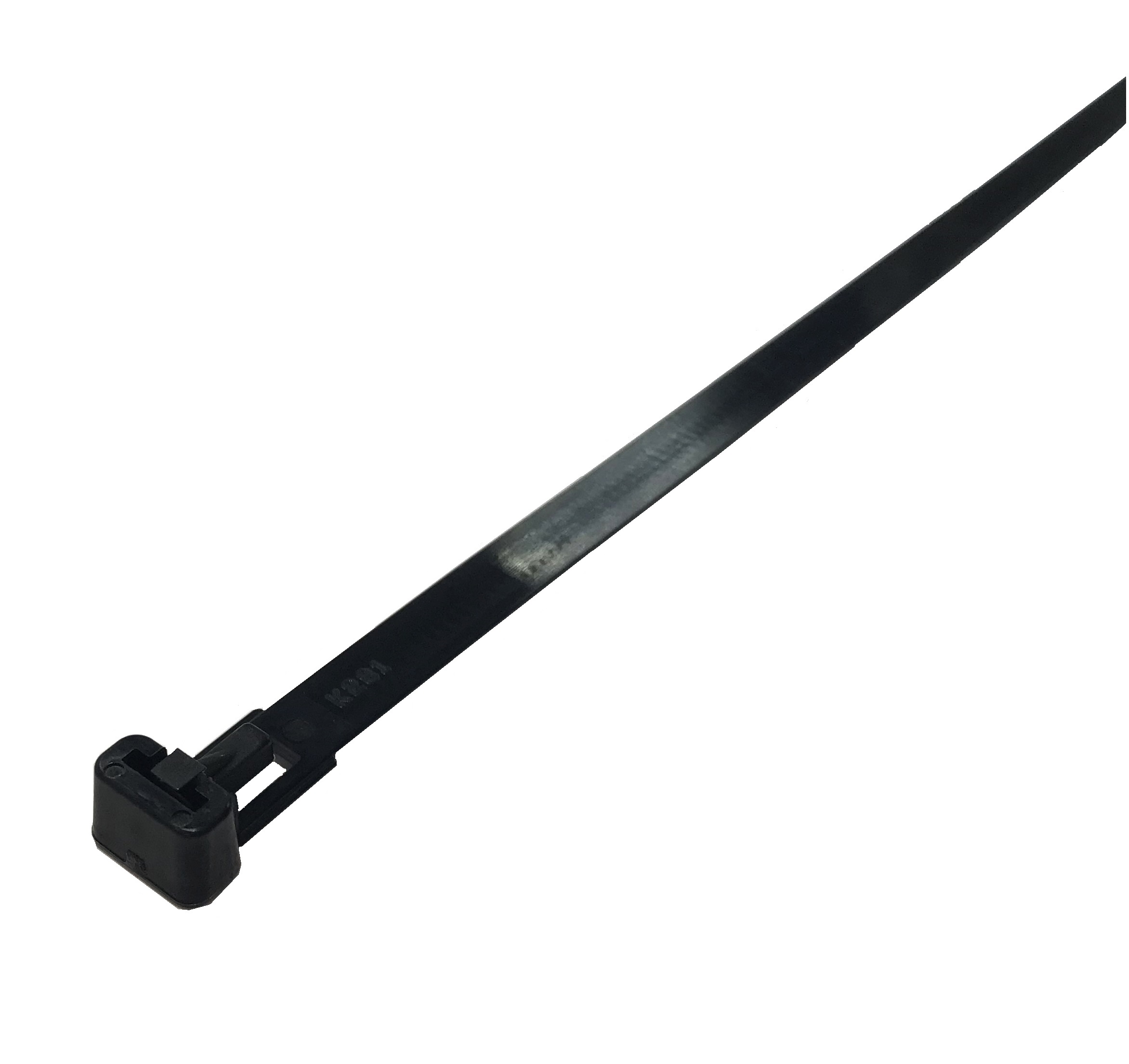 RS PRO Cable Tie, 250mm x 7.6 mm, Black Nylon, Pk-100