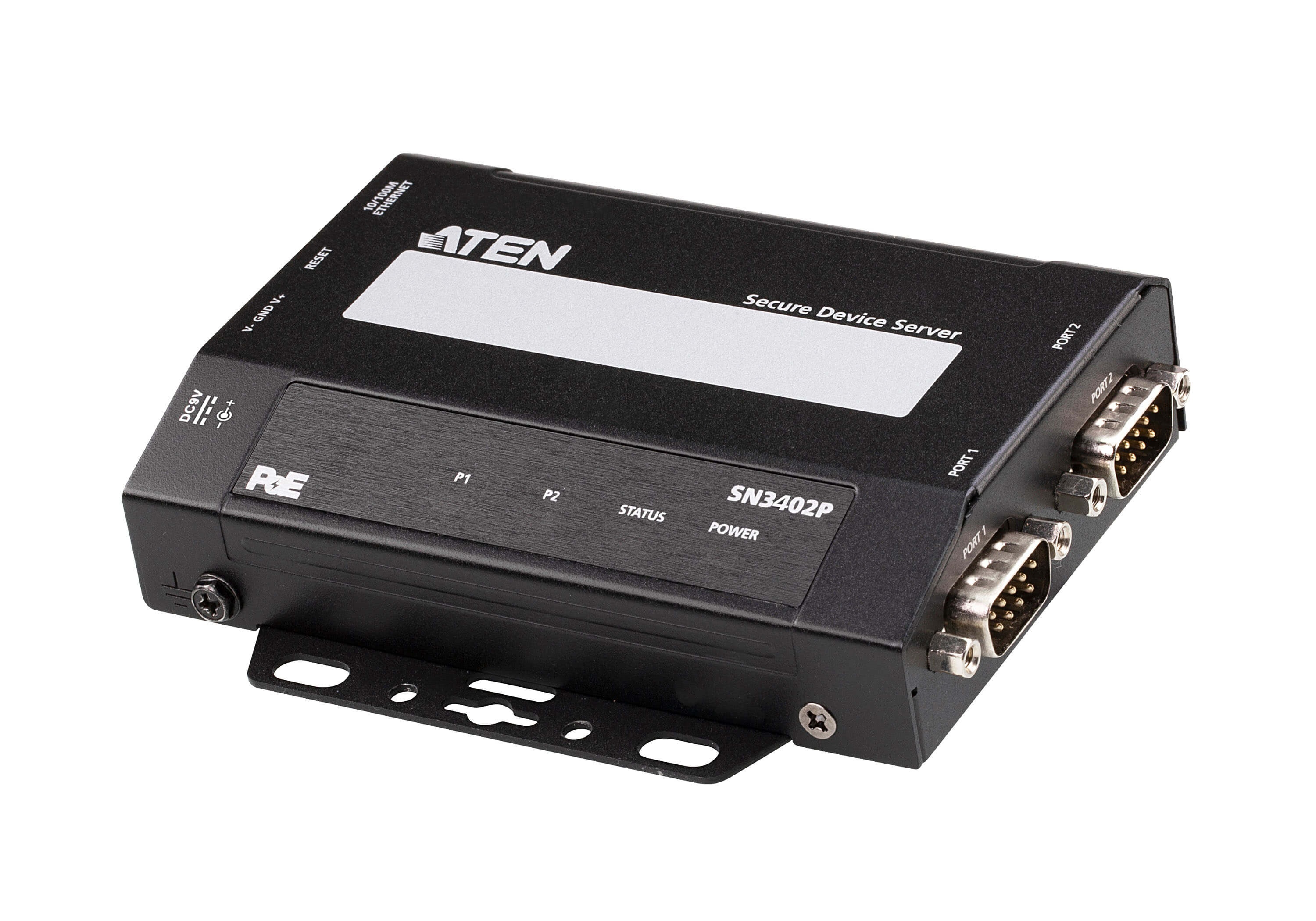 Aten Serial Device Server, 1 Ethernet Port, 2 Serial Port, Ethernet Interface, 110 → 921.6kbps Baud Rate