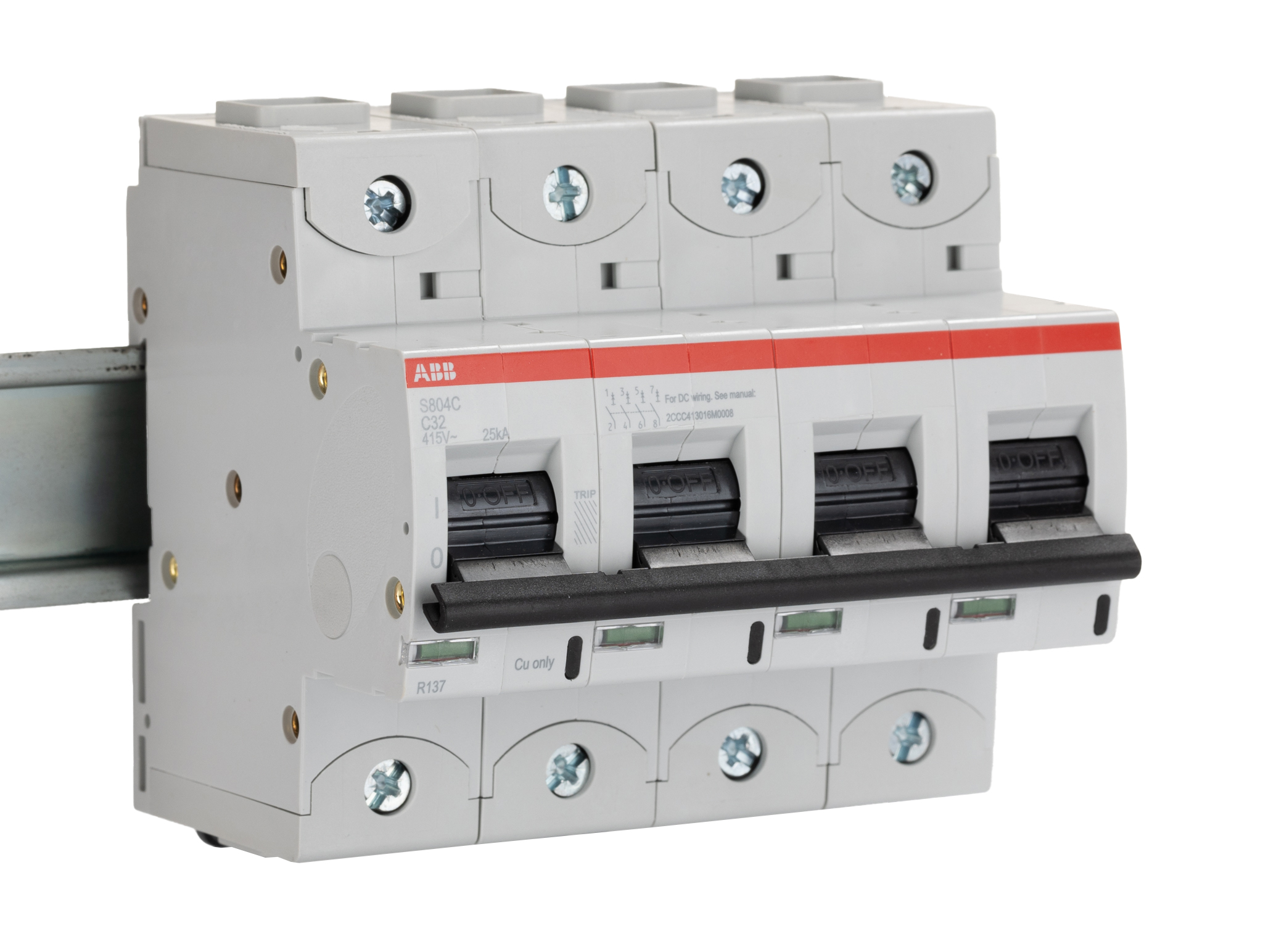ABB System Pro M Compact S200 MCB, 1P, 2A, Type Z, 253V AC, 72V DC, 20 kA Breaking Capacity