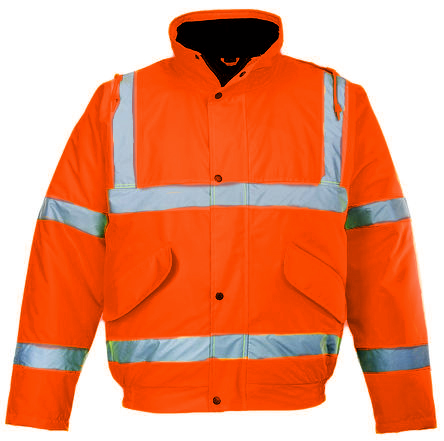 Portwest Orange Men Hi Vis Traffic Jacket, XL