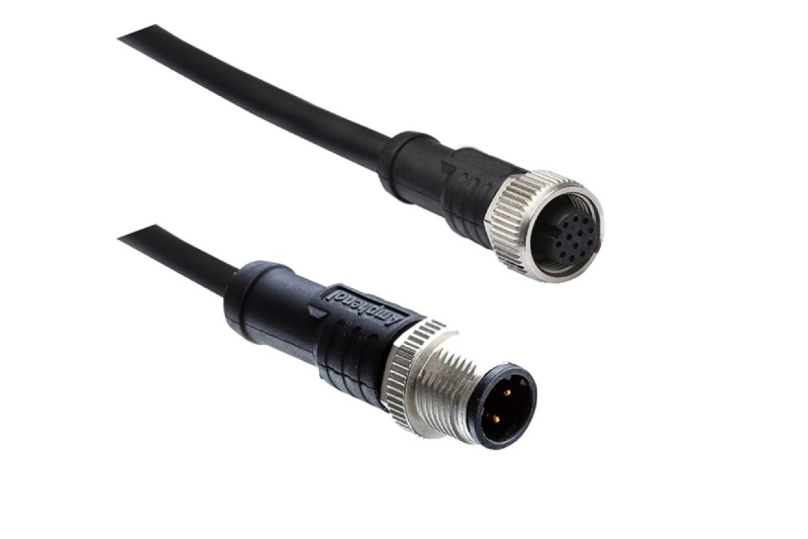 Amphenol Industrial Industrial Circular Connector, 8 Contacts, Threaded, M12 Connector, Plug, Socket, Male/Female, IP68,