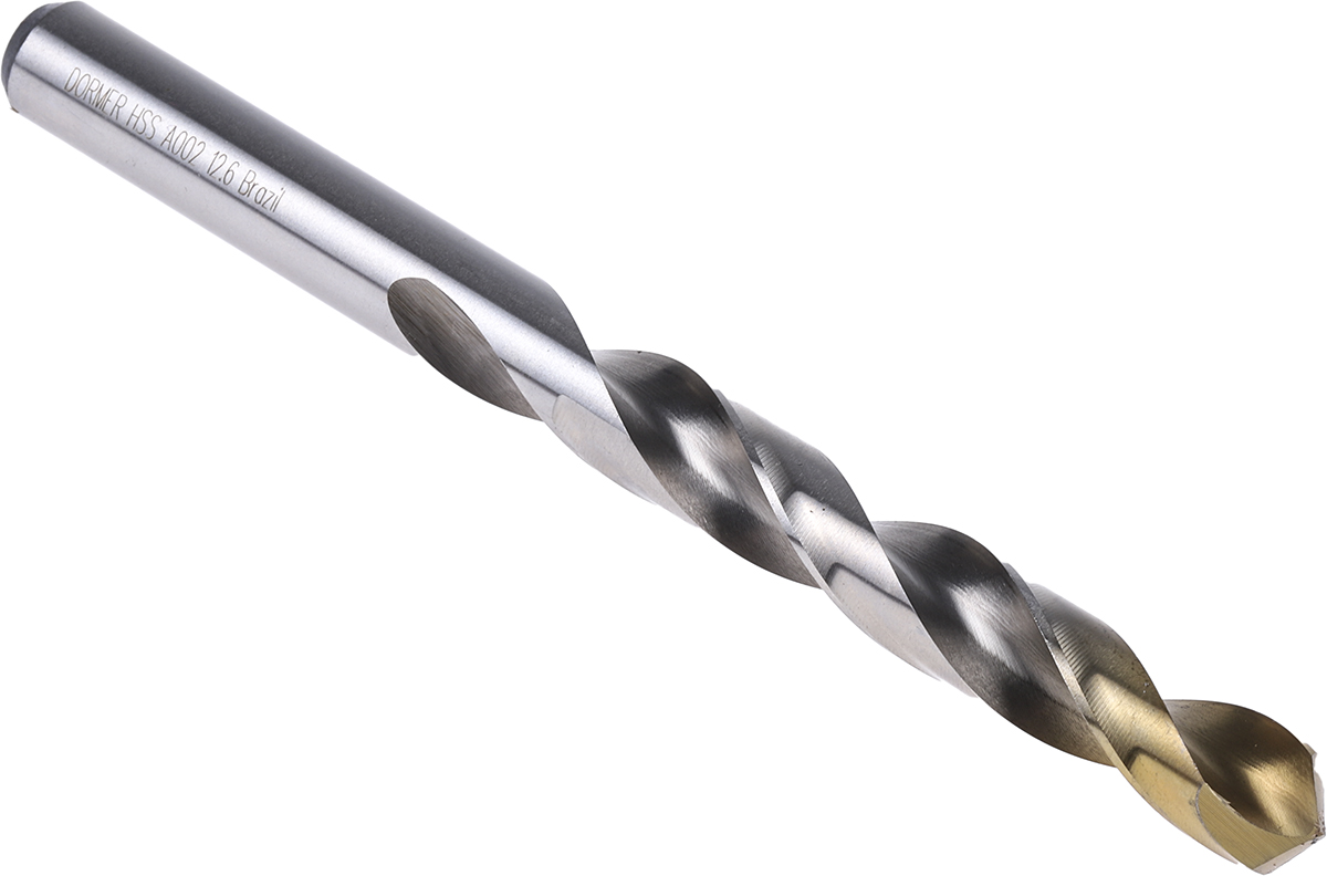 Dormer A002 Series HSS Twist Drill Bit, 12.6mm Diameter, 151 mm Overall