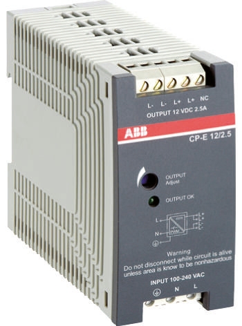 ABB CP-E DIN Rail Power Supply, 90 → 265 V ac / 120 → 370V dc ac, dc Input, 24V dc dc Output, 750mA