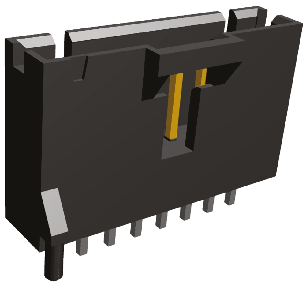TE Connectivity AMPMODU MTE Series Straight Through Hole PCB Header, 8 Contact(s), 2.54 mm Pitch, 1 Row, Shrouded